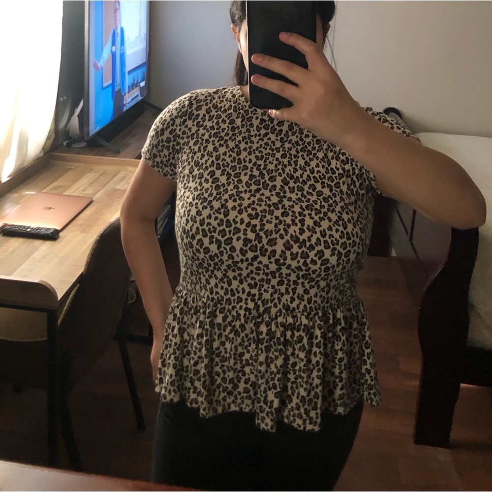 Gaze XS Leopard Print Top